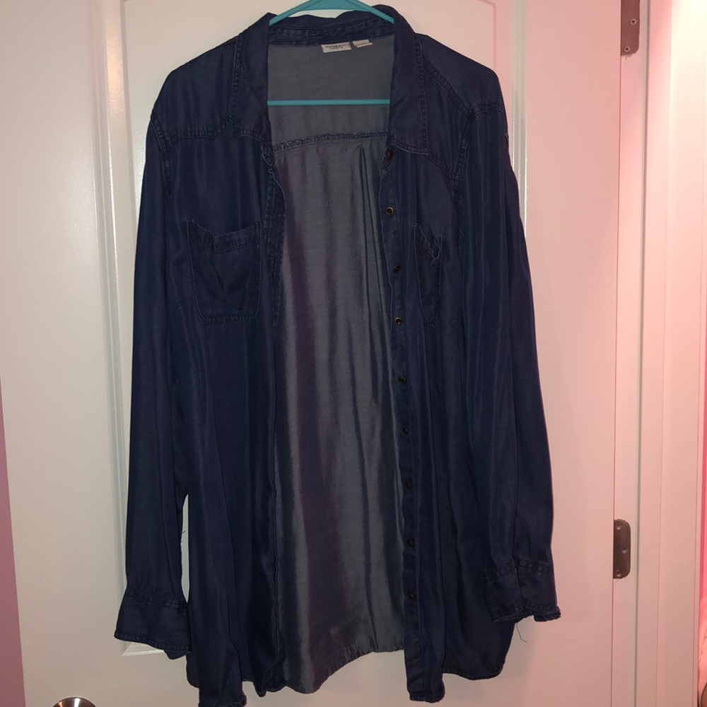 Denim button up